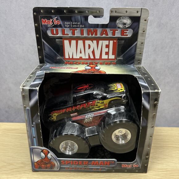 Maisto Ultimate Marvel Monsters Truck Spider Man Series 1 Motorized 2002 RARE - Picture 2 of 7